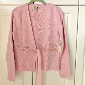 Amanda Smith Pink Lace Cardigan, Size Small, NWT
